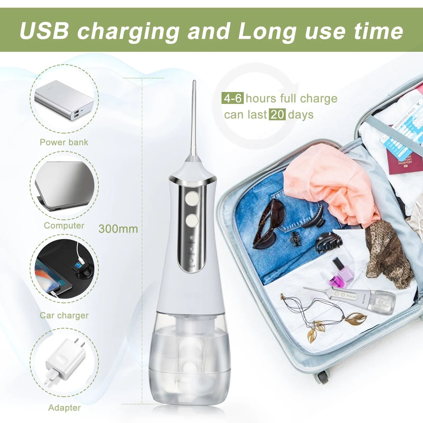 RECHARGEABLE DENTAL WATER JET